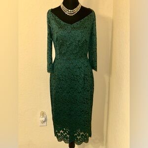 Miusol Green Lace Long Sleeve Dress